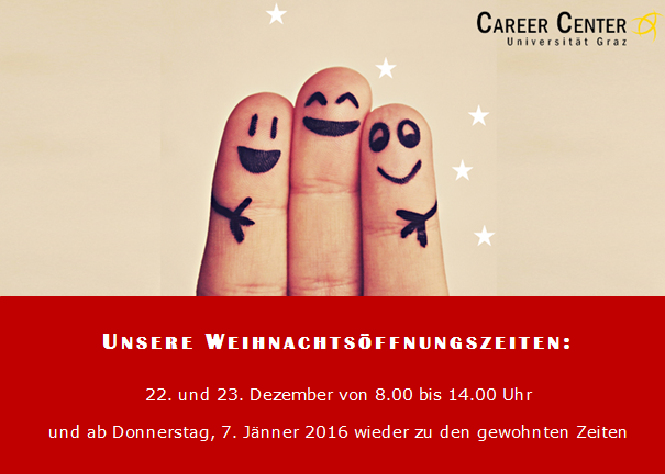 Weihnachts Öffnungszeiten Career Center