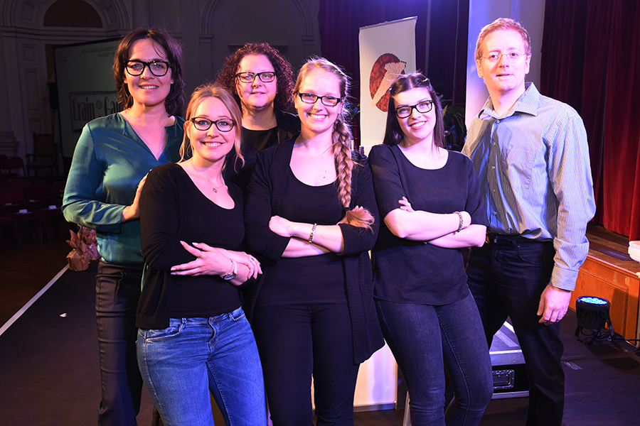 Brain Game-Team: Eva Pölzl, Nadine Kemeter, Andrea Penz, Anna Krenn, Sandra Knöbelreiter und Fritz Treiber (v.l.) 