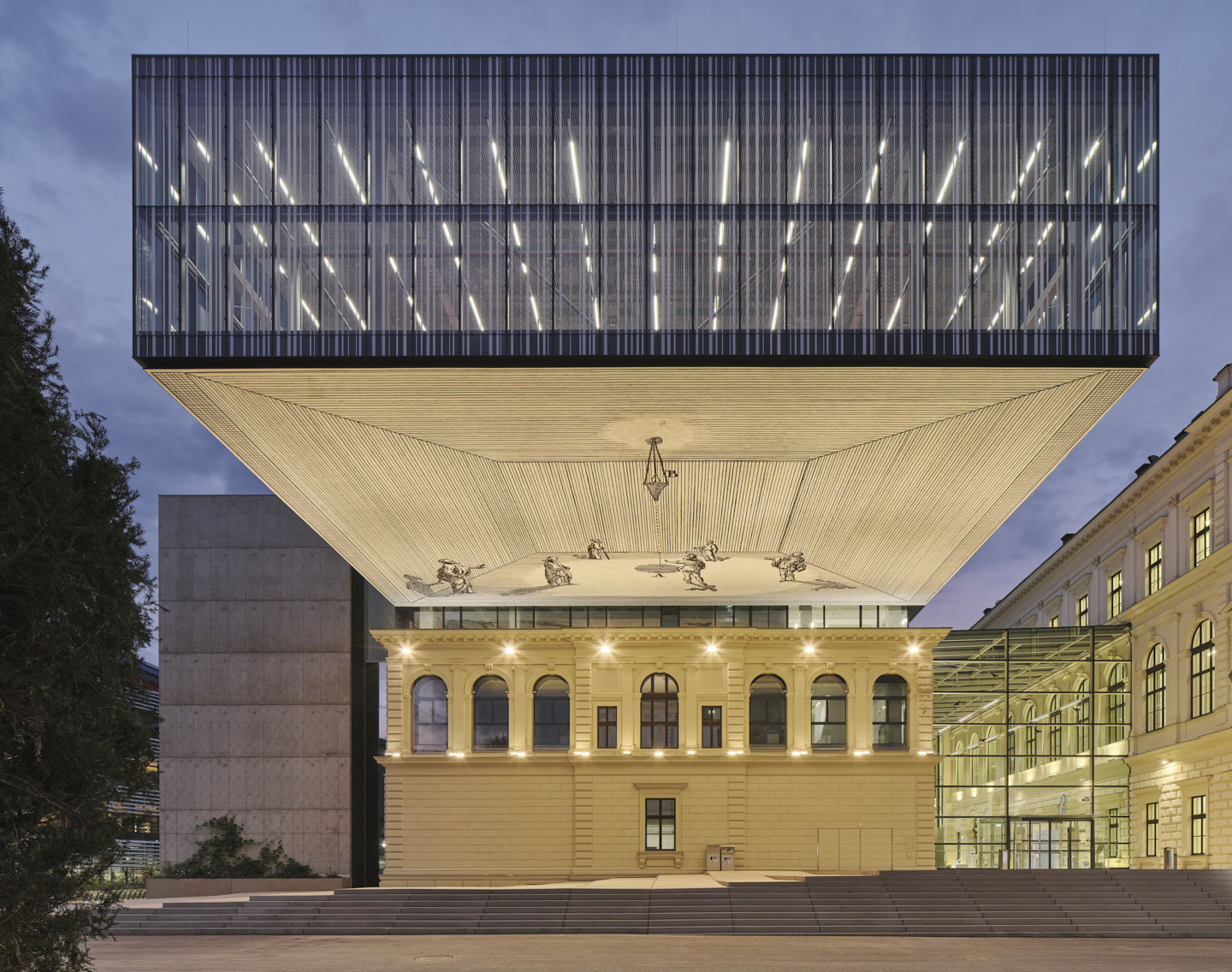 Nachtansicht der UB Graz ©(c) Schreyer David