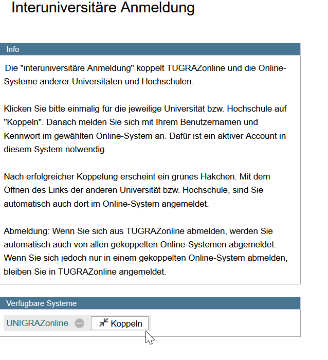 Koppeln beschtätigung dialog