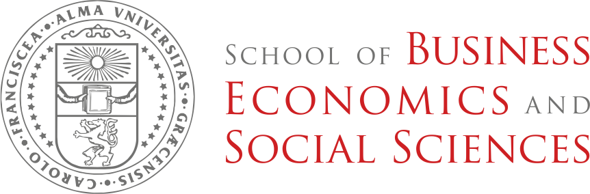 Logo of the SOWI Faculty of the University of Graz, on the left a round logo and on the right the lettering School of Business Economics and Social Sciences ©SOWI Fakultät