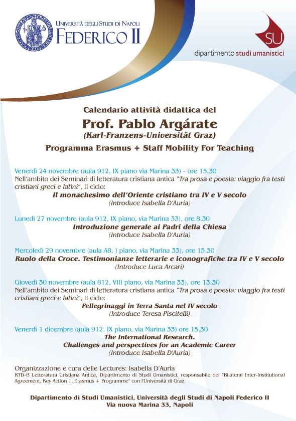 Erasmus+, Aufenthalt Prof. Argárate in Neapel 