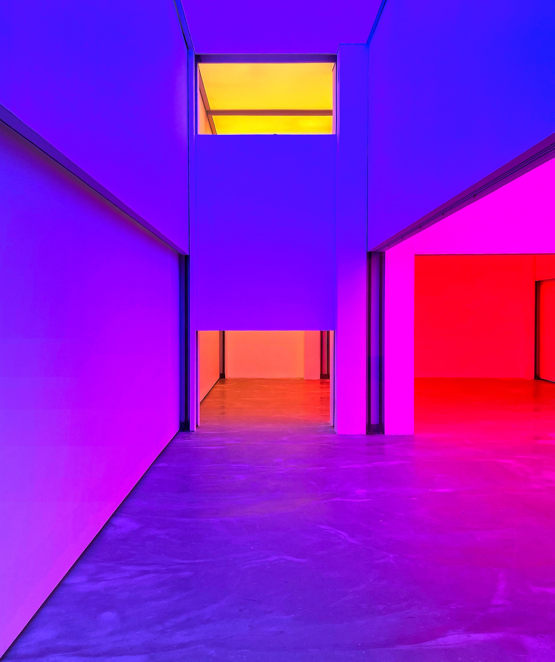 Neonfarbende Ansicht von Galerieräumlichkeiten ©(Randall Meng) - unsplash.com