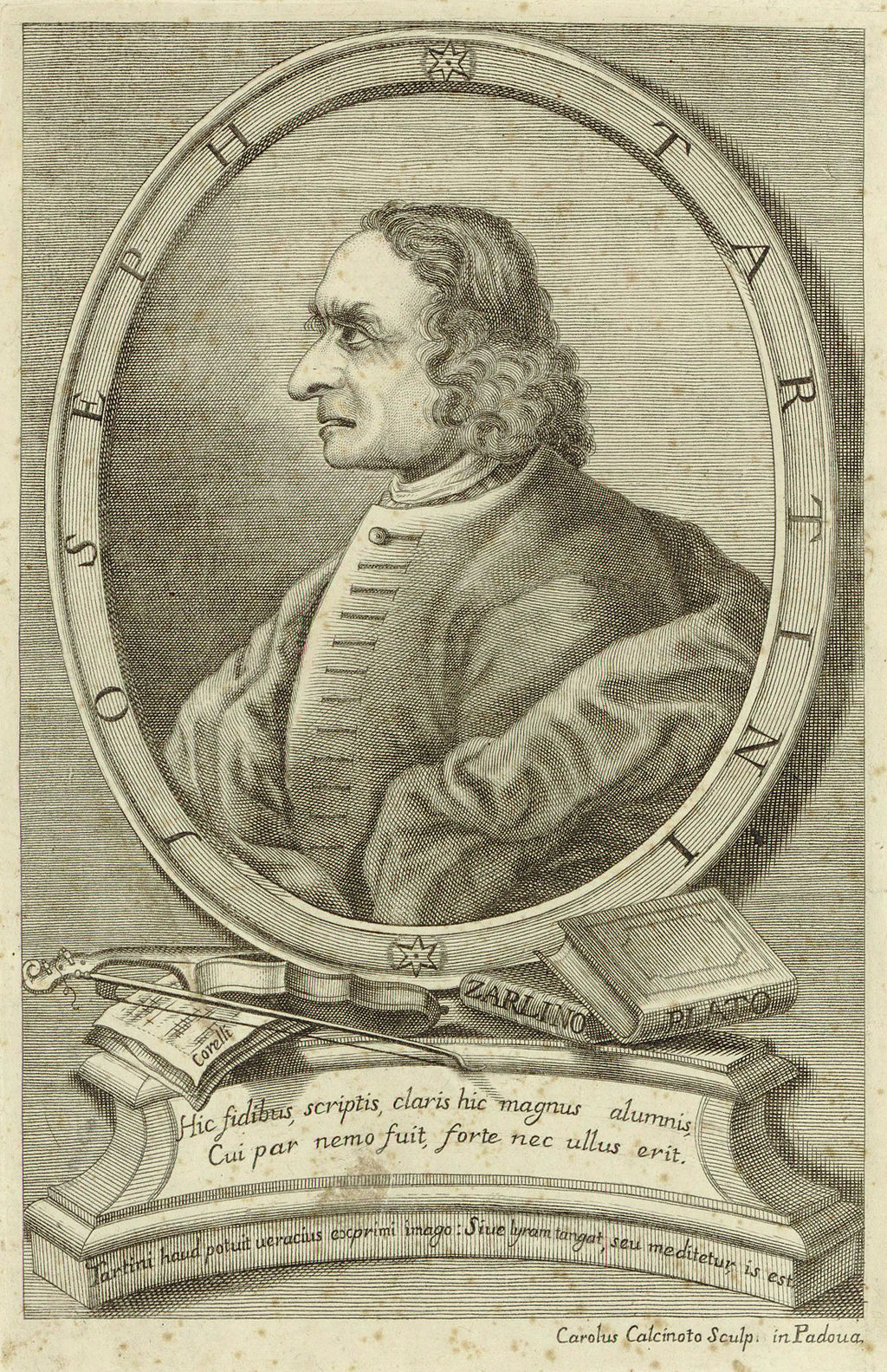 Copperplate engraving by Giuseppe Tartini ©Carlo Calcinotto, Digitale Bibliothek Gallica
