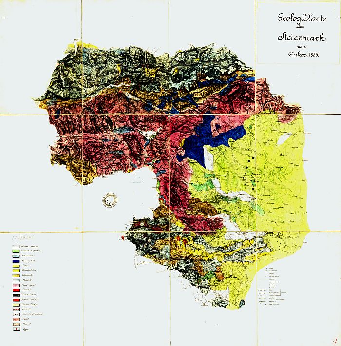 Geological map of Styria by Anker ©GeoSphere Austria
