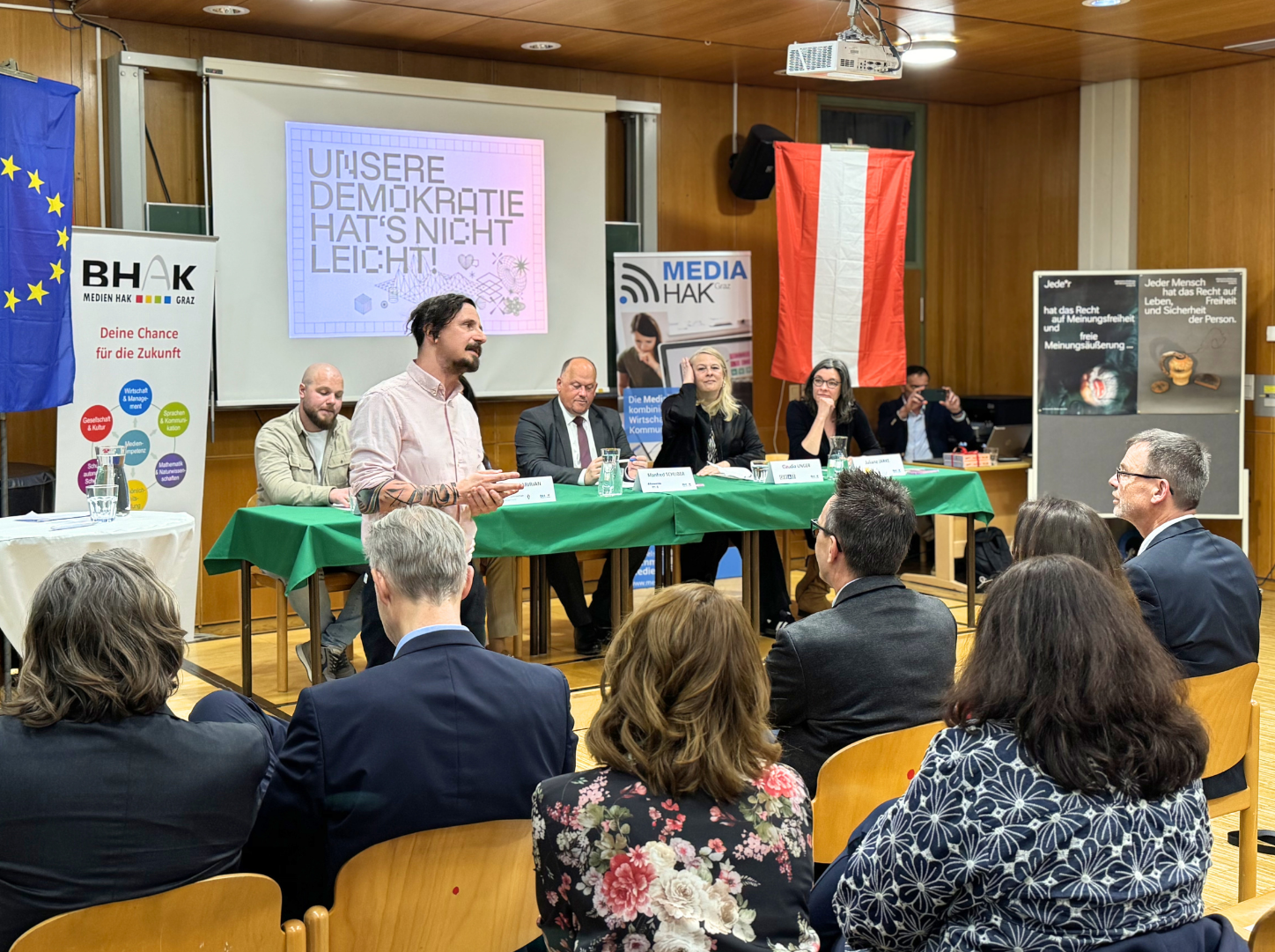 Podiumsdiskussion im Rahmen des Festakts zur Ausstellungseröffnung | Foto: Uni Graz/Hofbauer 