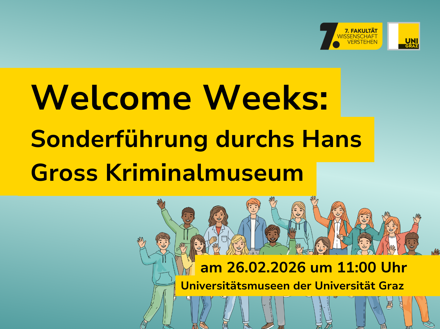 Sonderführung durchs Hans Gross Kriminalmuseum ©7. Fakultät/Canva