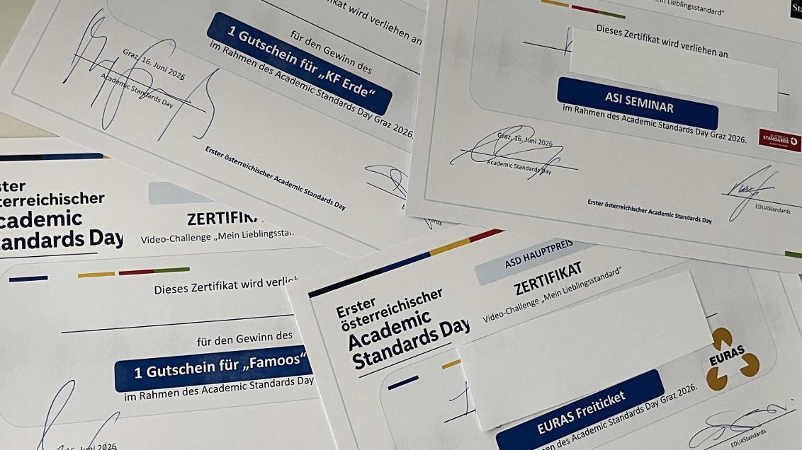 Zertifikate ©Uni Graz/Staudegger