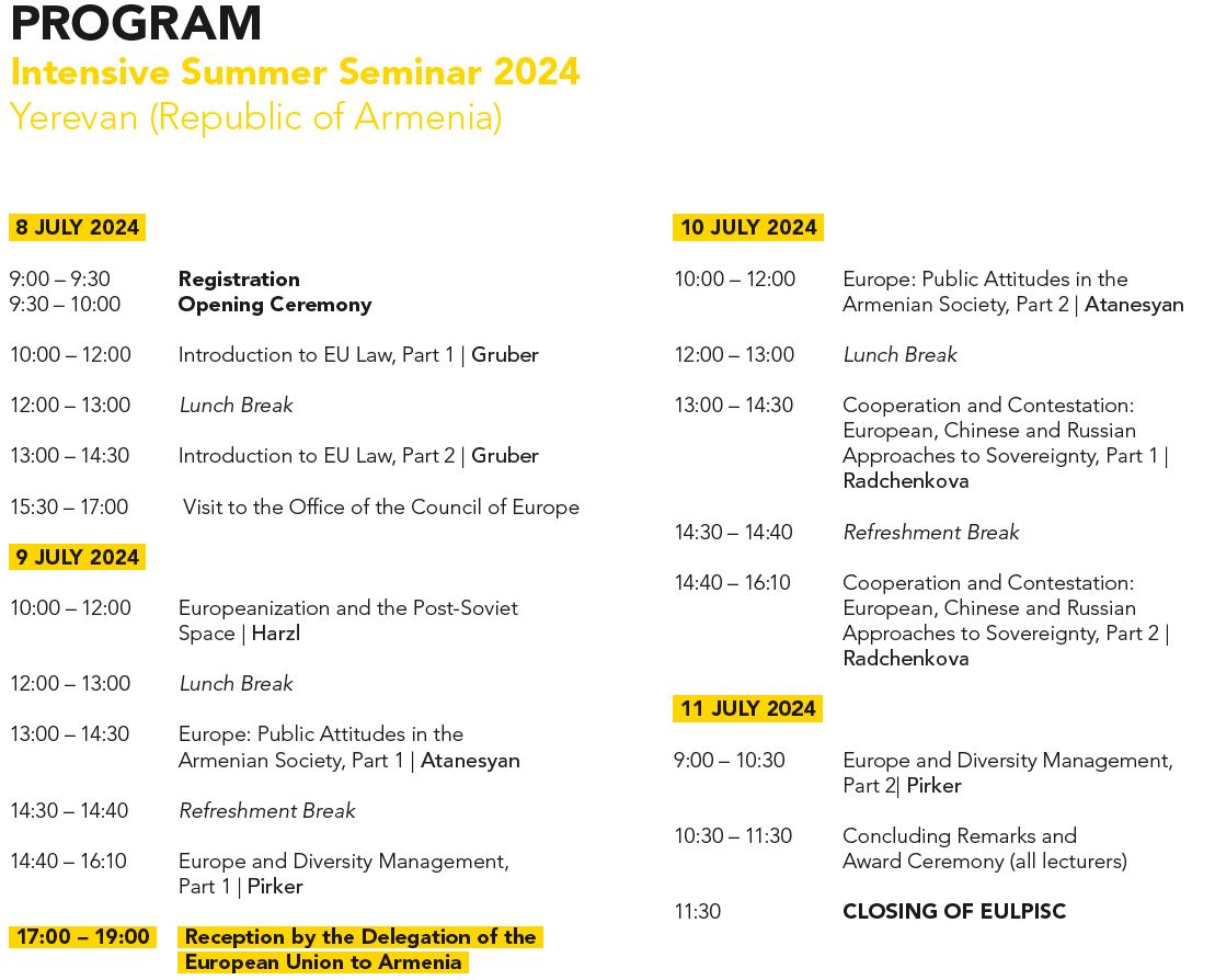 Program of the Seminar ©Uni Graz