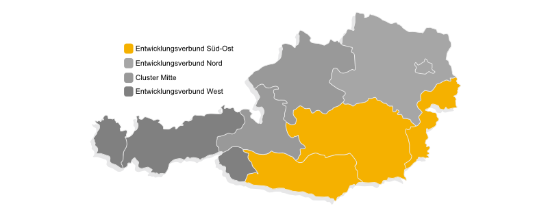 Grafik zum Entwicklungsverbund Süd-Ost ©Uni Graz/ZfP