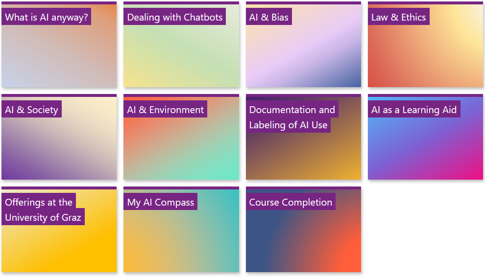 Screenshot von Moodle Kurs 