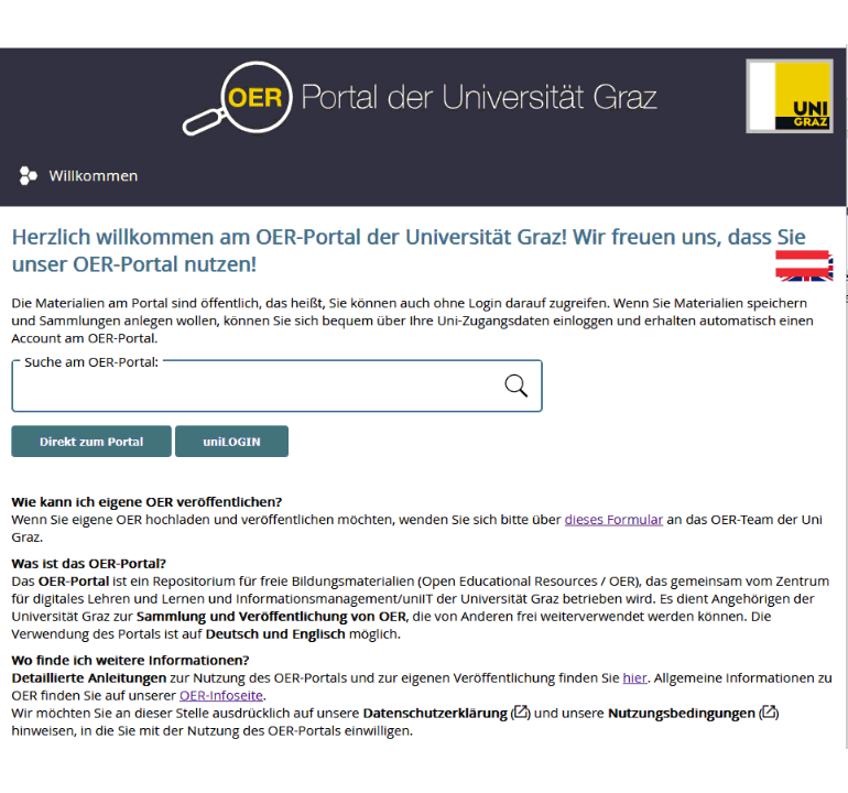 Screencast vom Login 