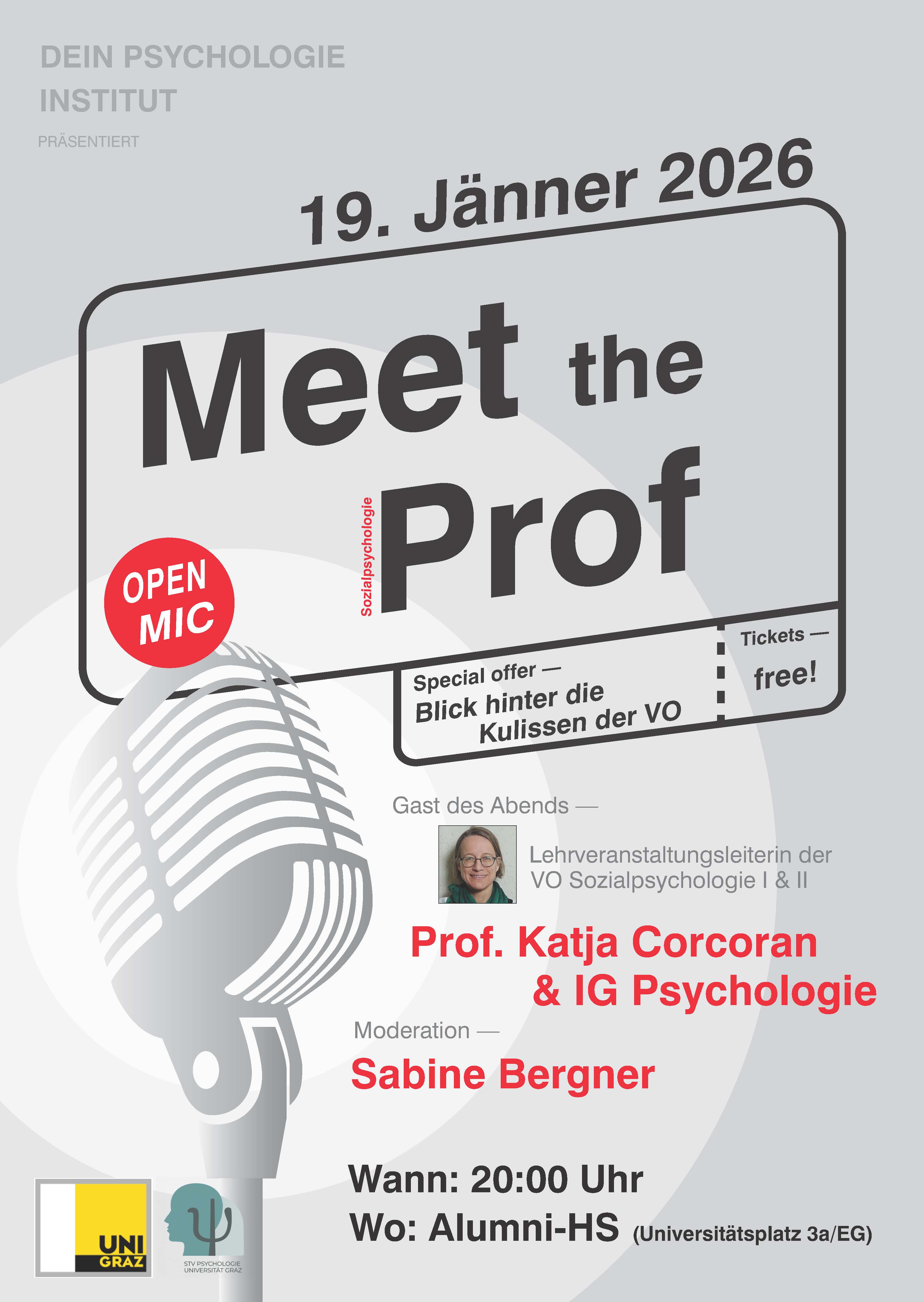Flyer Meet the Prof, #2 ©Universität Graz / Sabine Bergner