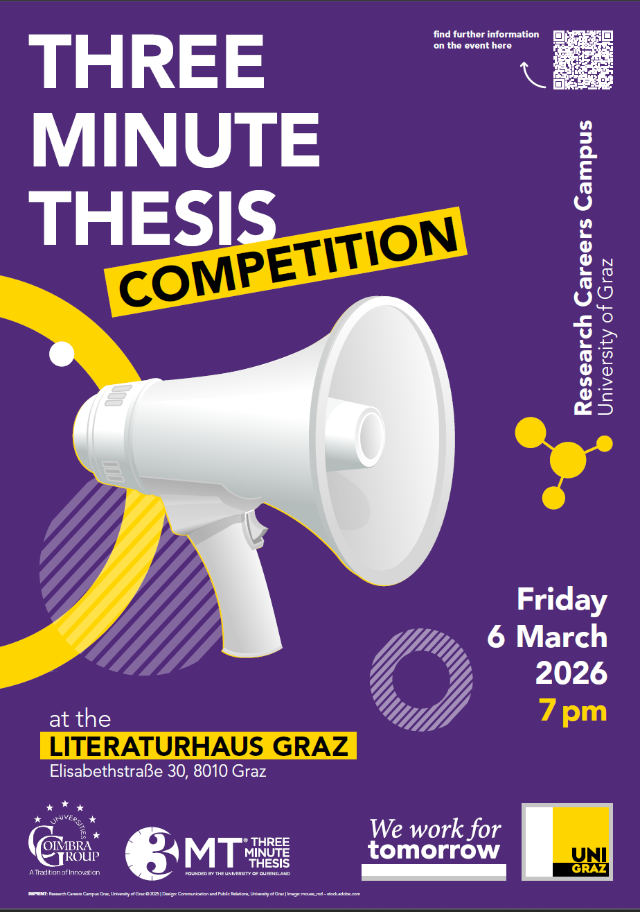 Poster of the 3MT with megaphone on it 