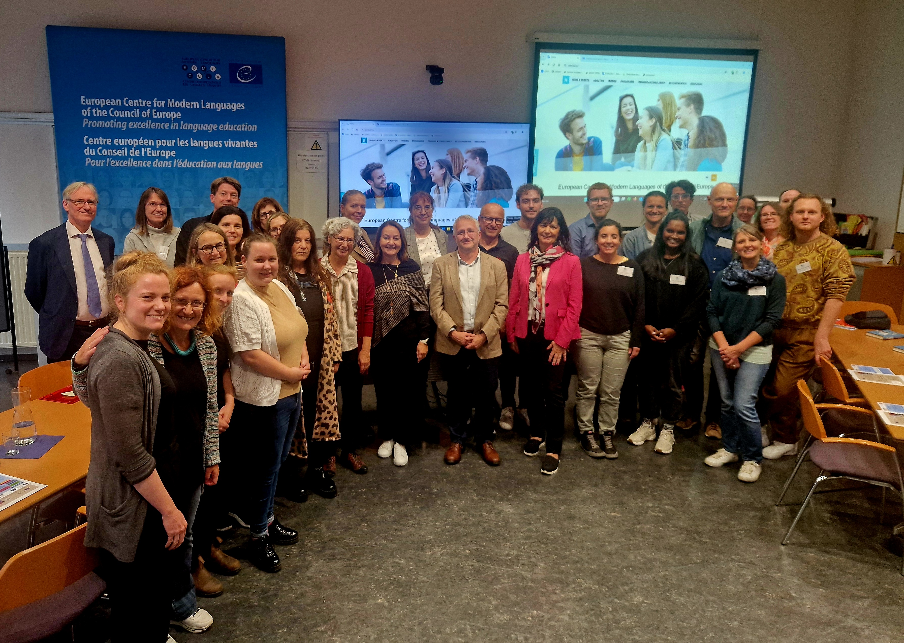 Teilnehmer:innen der Veranstaltung im ECML 