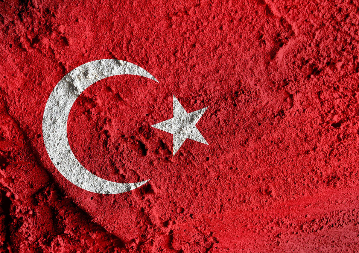Flagge der Türkei Rot mit Halbmond 