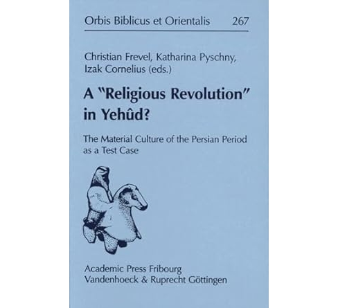 Cover des Buches "A Religious Revoultion in Yehud" von Pyschny und Frevel, blaue Schrift auf hellblauen Hintergrund ©Vandenhoeck & Ruprecht