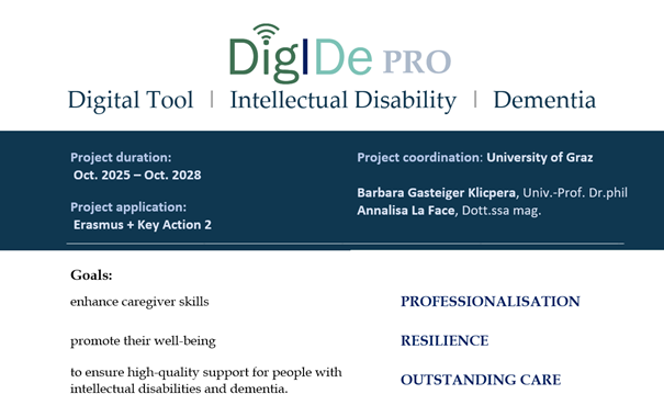 DigIDe PRO-Logo mit Eckdaten des Projekts; Erasmus+ Projekt ©Annalisa La Face