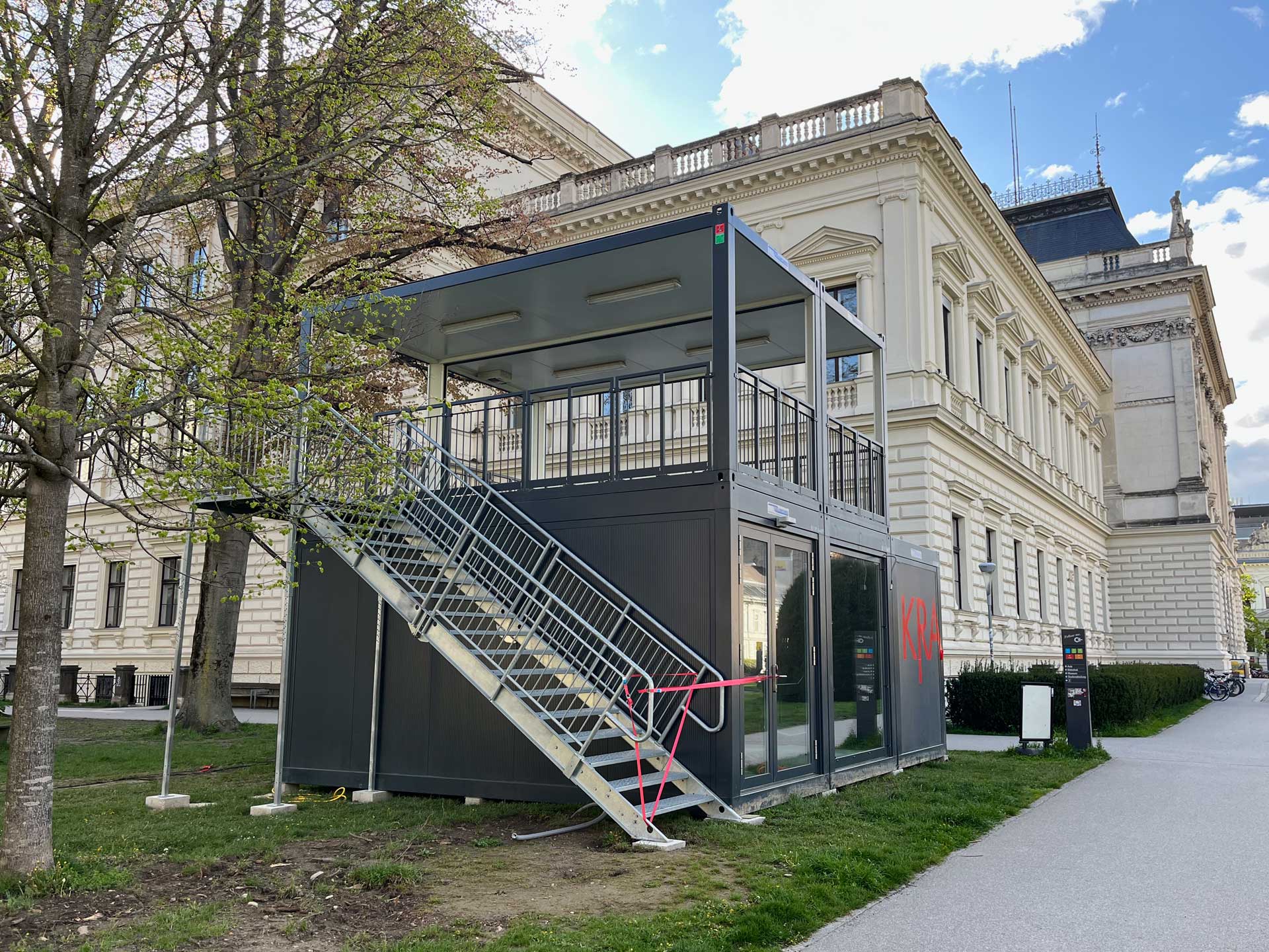Ein Info-Point zum Graz Center of Physics wird im Frühsommer in Betrieb genommen. Foto: Uni Graz/Angele 