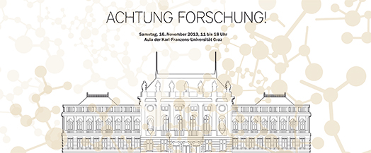 Ein vielfältiges Programm erwartet die BesucherInnen am 16. November 2013 an der Uni Graz. 