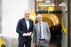 Kultur-Stadtrat Günter Riegler und Uni-Rektor Peter Riedler (Foto: Uni Graz/Tzivanopoulos)