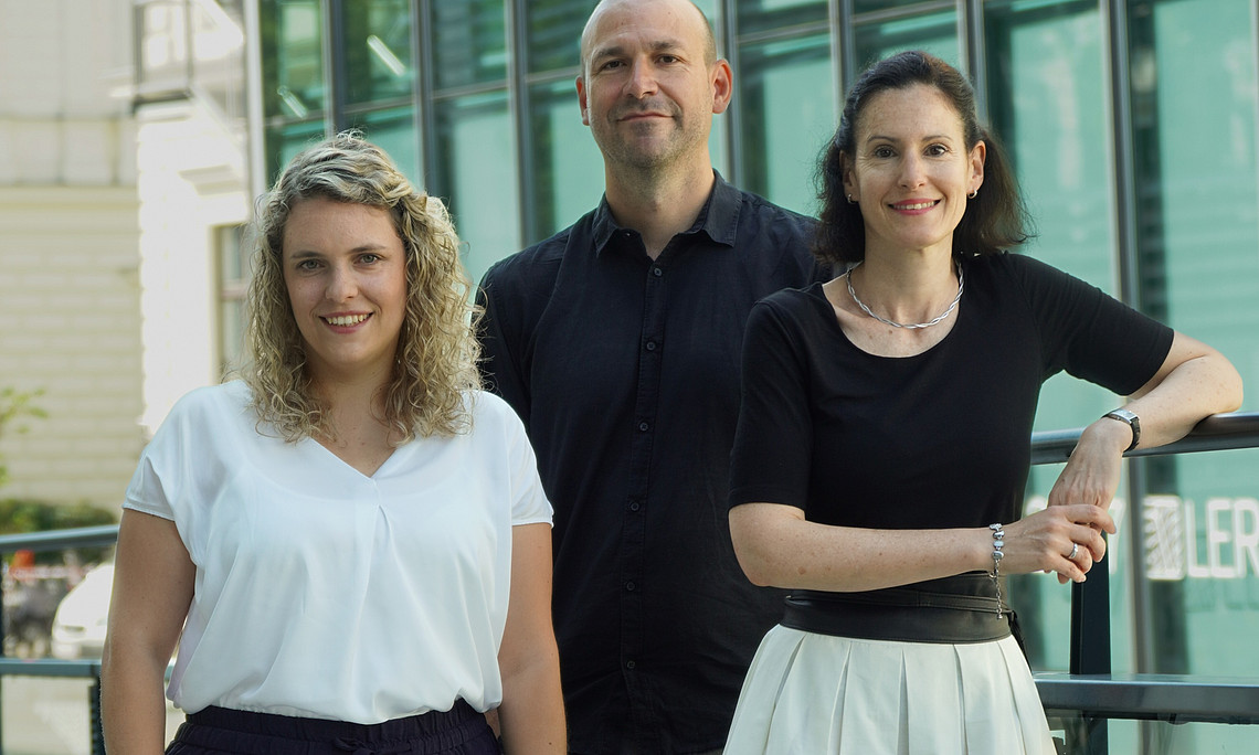V.l.n.r.: Miriam Hofer, Maximilian Lakitsch, Marlene Peinhopf, (c) Uni Graz/Nedovic