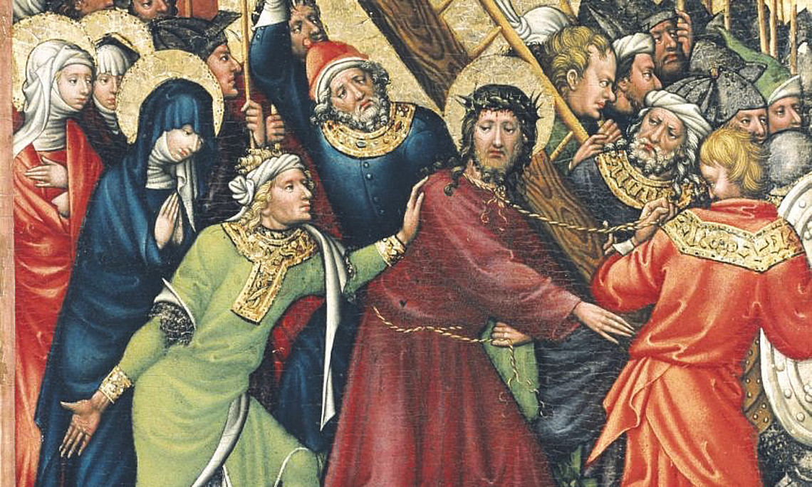 Kreuztragung Christi aus dem Stift St. Lambrecht, um 1435, Inv. Nr. L 13; Leihgabe für das Grazer Universalmuseum Joanneum, Schloss Eggenberg & Alte Galerie, Digitalisat des IMAREAL Krems