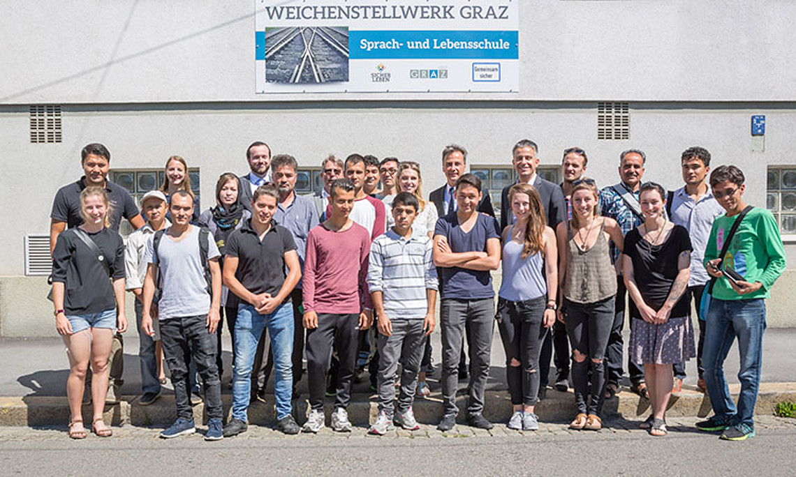 Die neue Sprach- und Lebensschule Weichenstellwerk wurde kürzlich in der Steyrergasse eröffnet. Alle Fotos: Stadt Graz/Fischer