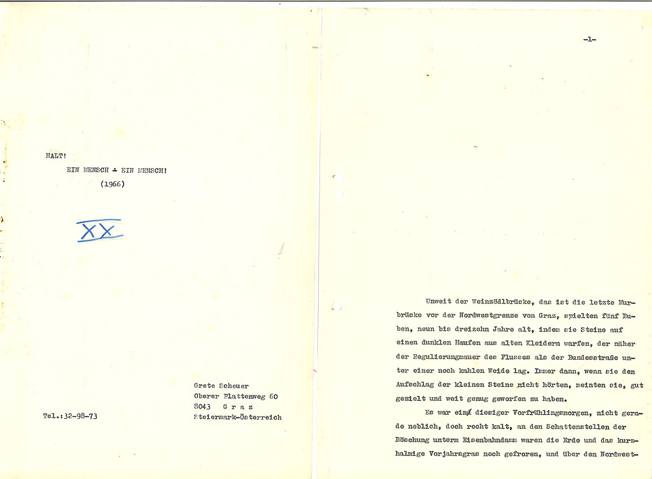 Grete Scheuer: Mensch 