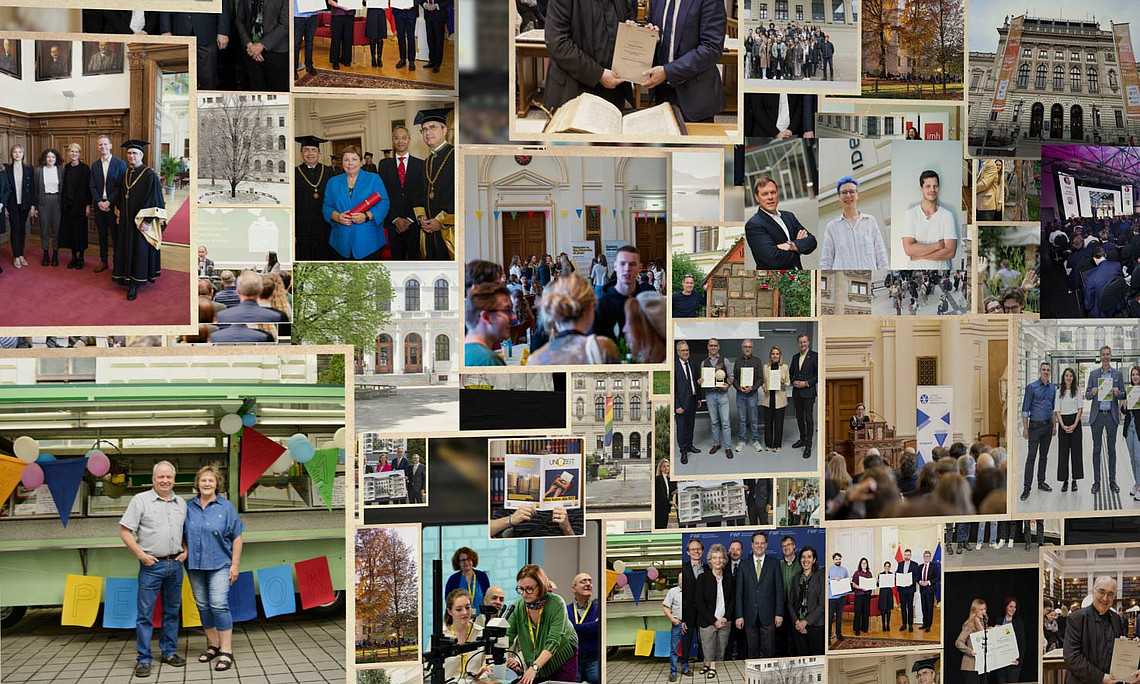 Eine Fotocollage, die viele verschiedene Menschen zeigt.