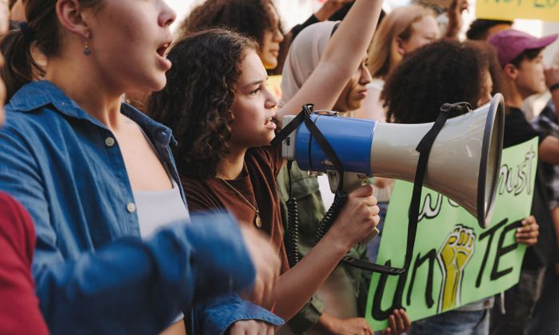 Diverse young people fighting for climate justice