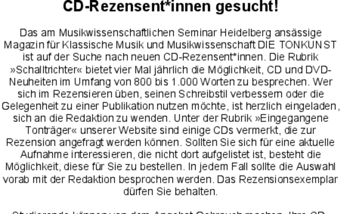 Schreiben des Aufrufs