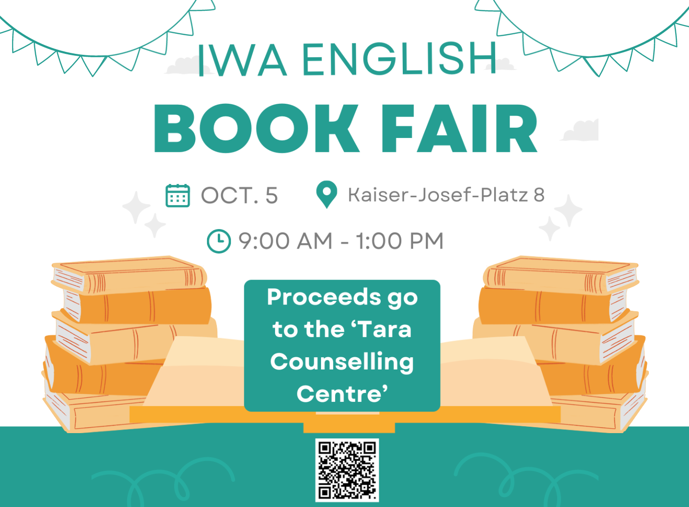 flyer for the IWA book fair 