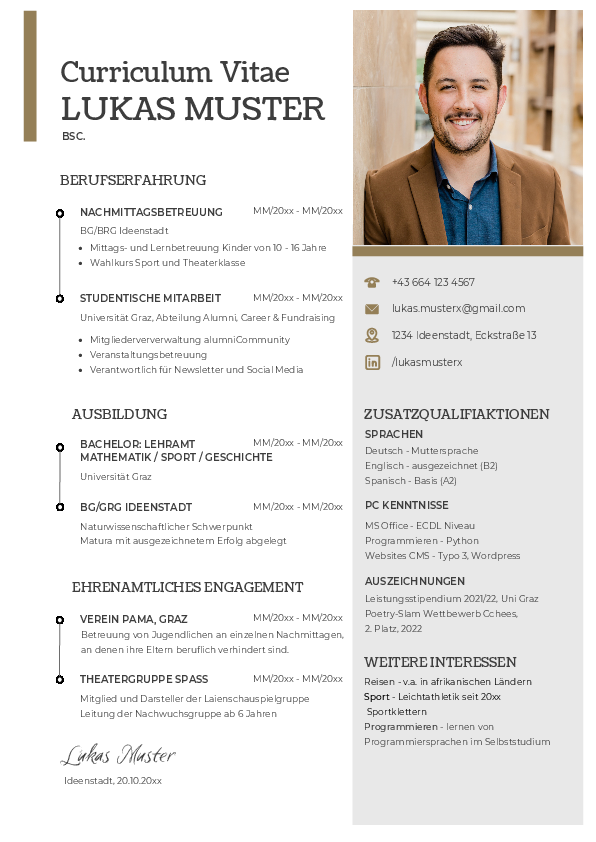 Vorlage CV 