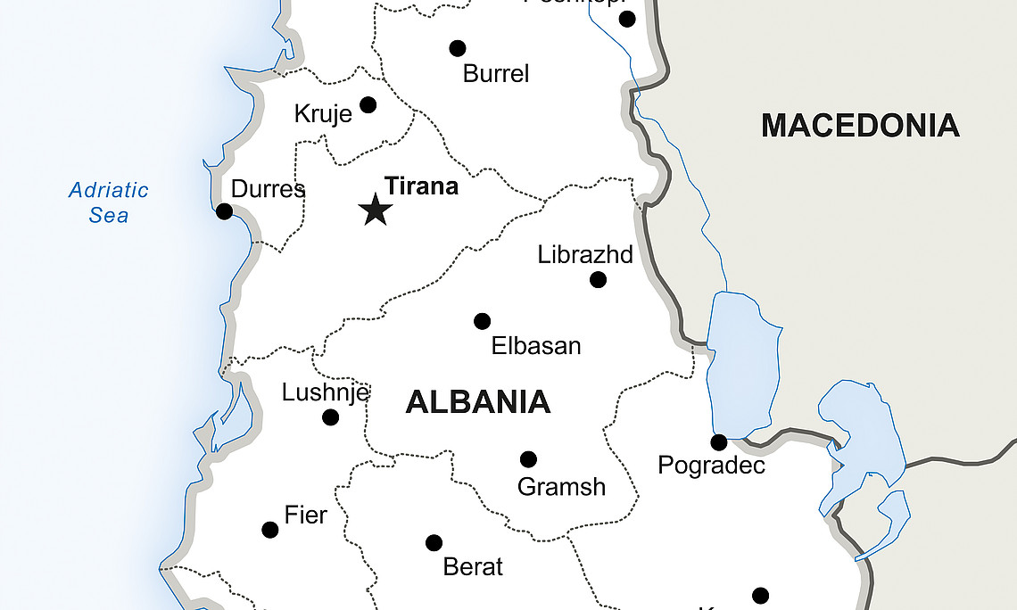 Albanien Karte