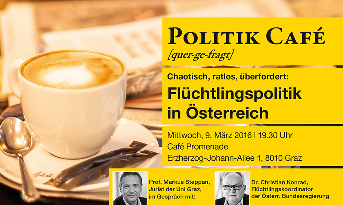 Im Politik Cafè ist Flüchtlingskoordinator Christian Konrad zu Gast.