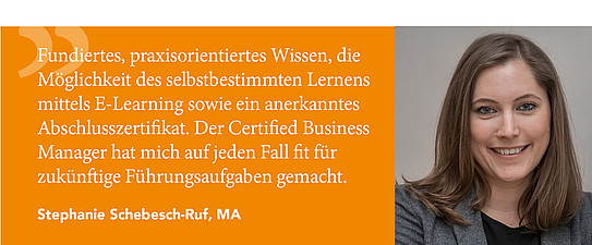 Statement Schebesch-Ruf UNI for LIFE Zertifizierte/r Business ManagerIn