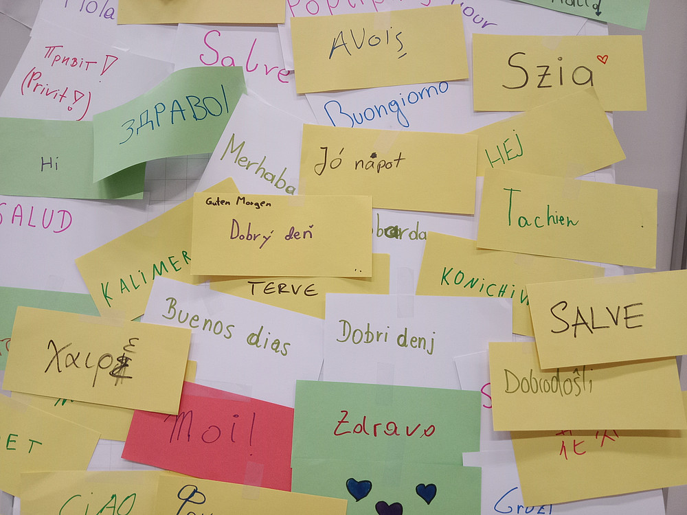 beschriftete bunte kleine Zettel ©Julia Eulenstein