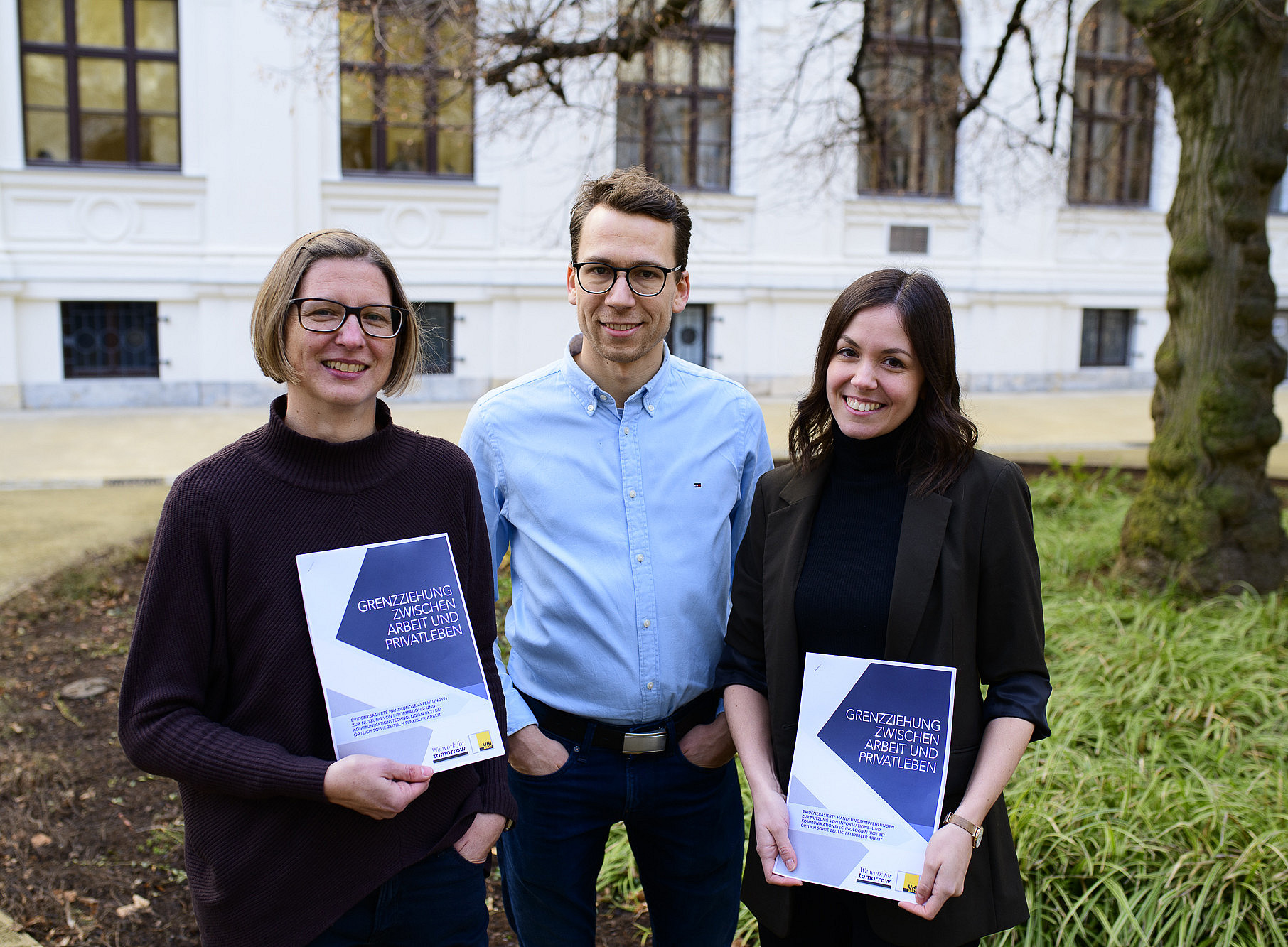 Das Projektteam: Bettina Kubicek, Simon Sarcletti und Andrea Noja (von links) ©Uni Graz/Tzivanopoulos
