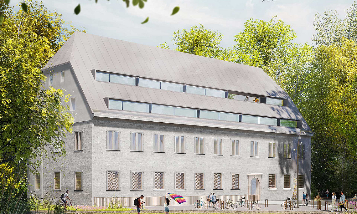 Rendering of the Jesuit refectory
