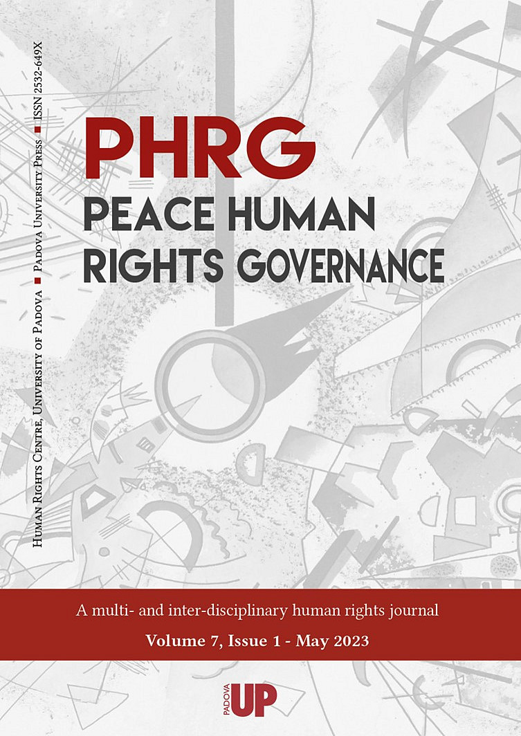 Book cover ©Peace Human Rights Governance