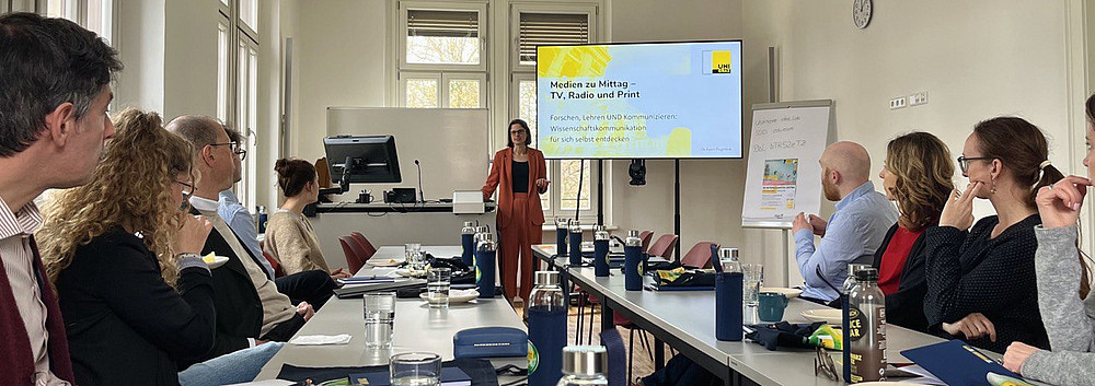 Katrin Praprotnik bei den Lunchtime Medien Workshop ©Julia Plattner