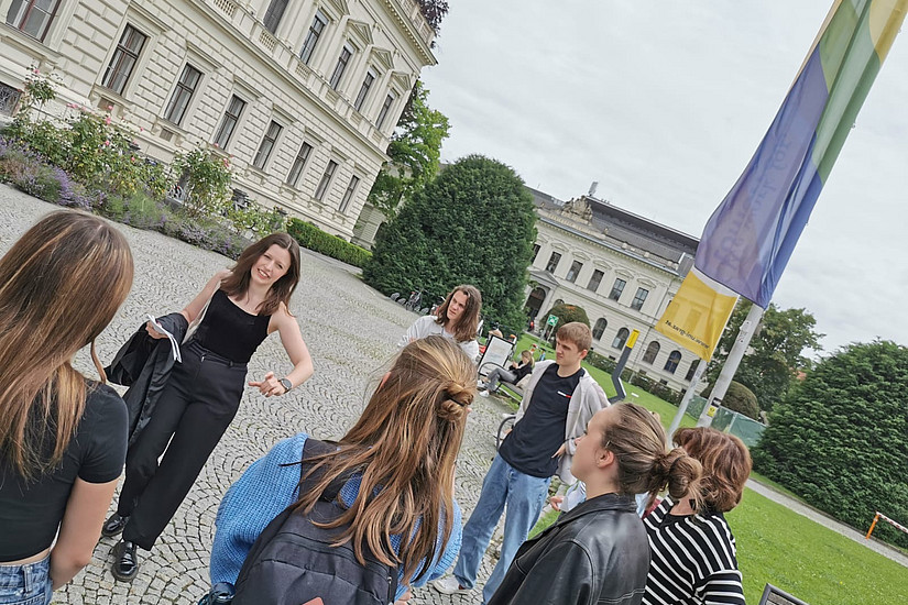 Students taking part in an activity 