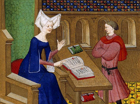 Christine de Pizan ©Bibliothèque nationale de France, https://commons.wikimedia.org/wiki/File:Christine_de_Pisan_and_her_son.jpg 