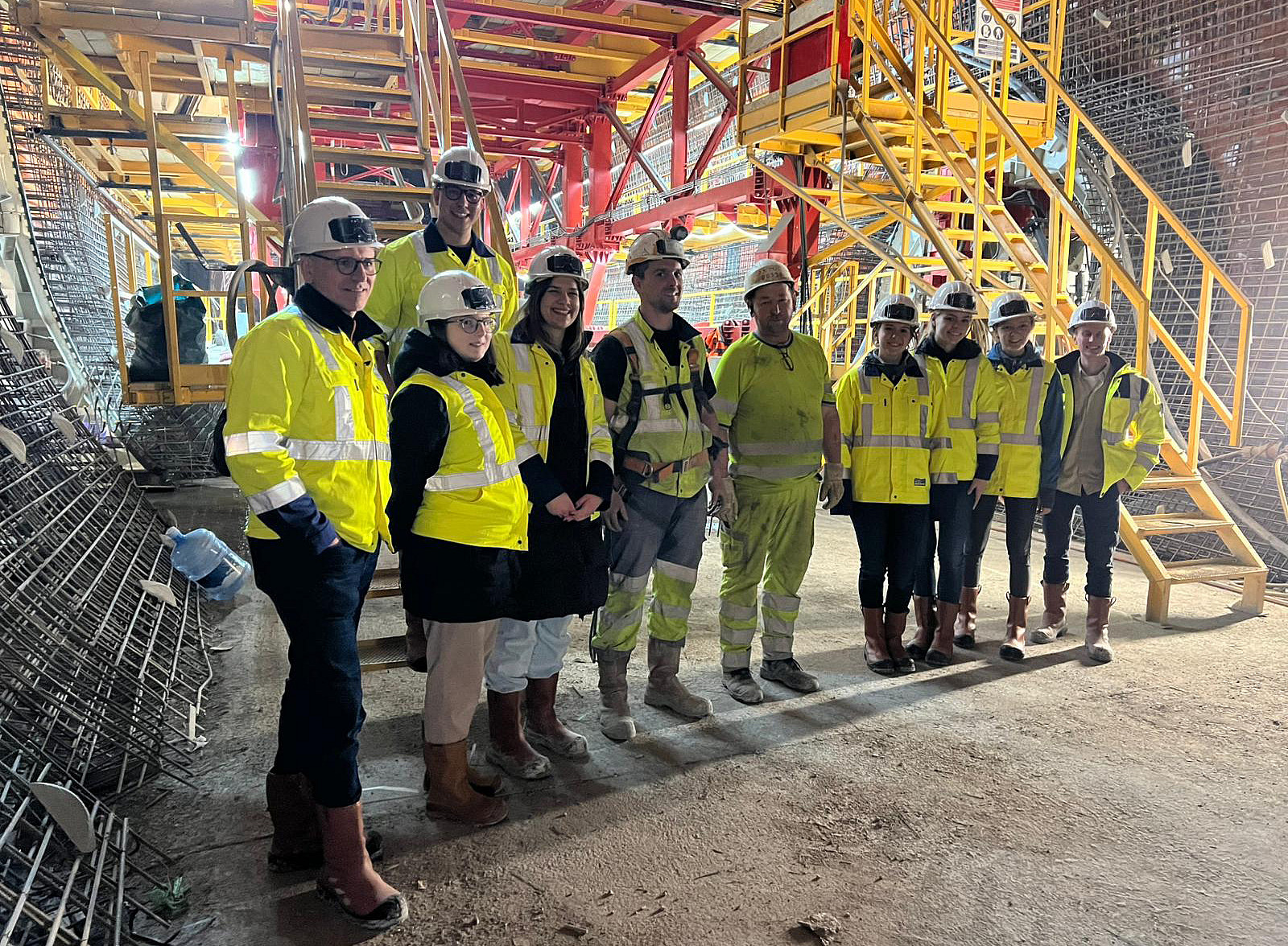 Exkursionsgruppe beim Brennerbasistunnel ©Bernd Hillebrand
