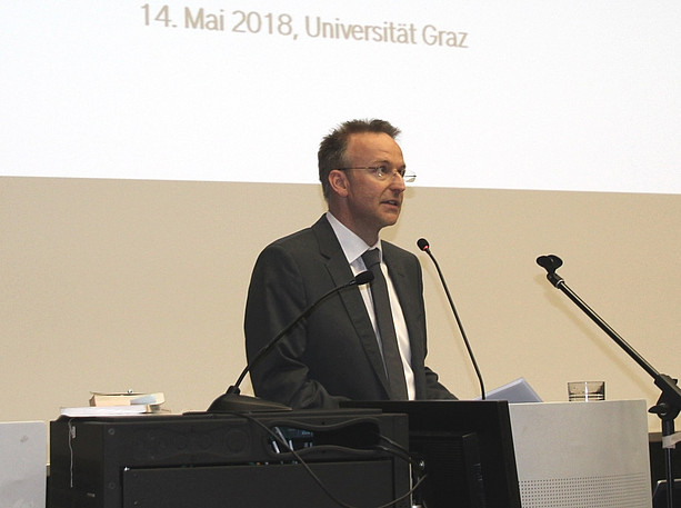 Bergauer, Grazer Datenschutz-Gespraeche, Die neuen Pflichten der Verantwortlichen nach der DS-GVO, Institut für Rechtswissenschaftliche Grundlagen, REWI Universität Graz. ©Uni Graz/Strauss-Koscher