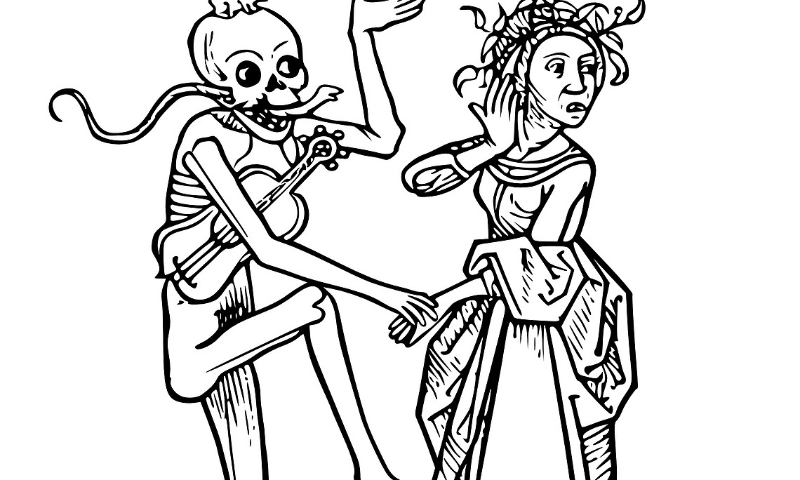 Vor dem Tod sind alle gleich, Bauersleute wie der Adelsstand - eine Erkenntnis, die sich erst durch das Wüten der Pest im Mittelalter manifestierte. Foto: OpenClipart-Vectors/pixabay.com. 