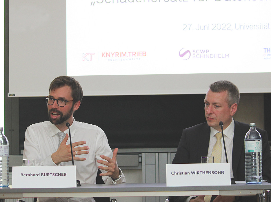 Wirthensohn, Burtscher, Grazer Datenschutz-Gespraeche, Schadenersatz für Datenschutzverletzungen, Institut für Rechtswissenschaftliche Grundlagen, REWI Universität Graz. ©NG
