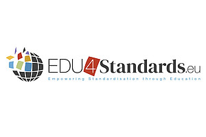 Schriftzug EDU4Standards.eu, Empowering Standardisation through Education, Institut für Rechtswissenschaftliche Grundlagen