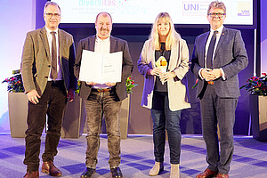 Peter Riedler, Alois Pranger, Lydia Kurz-Frieß, Martin Polaschek at the Diversitas Award ceremony